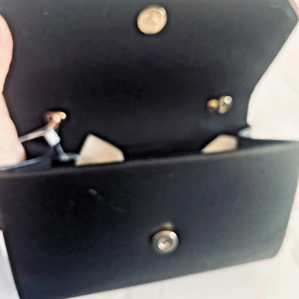 Clutch CXL By Christian‎ Lacroix Logo Black Clutch NO CHAIN Snap New $78 MSRP